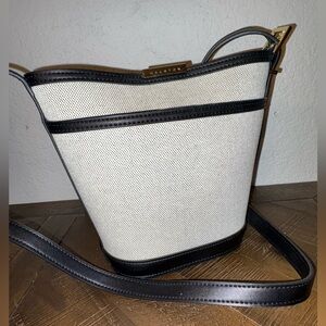 Halston Heritage Black and Cream Handbag